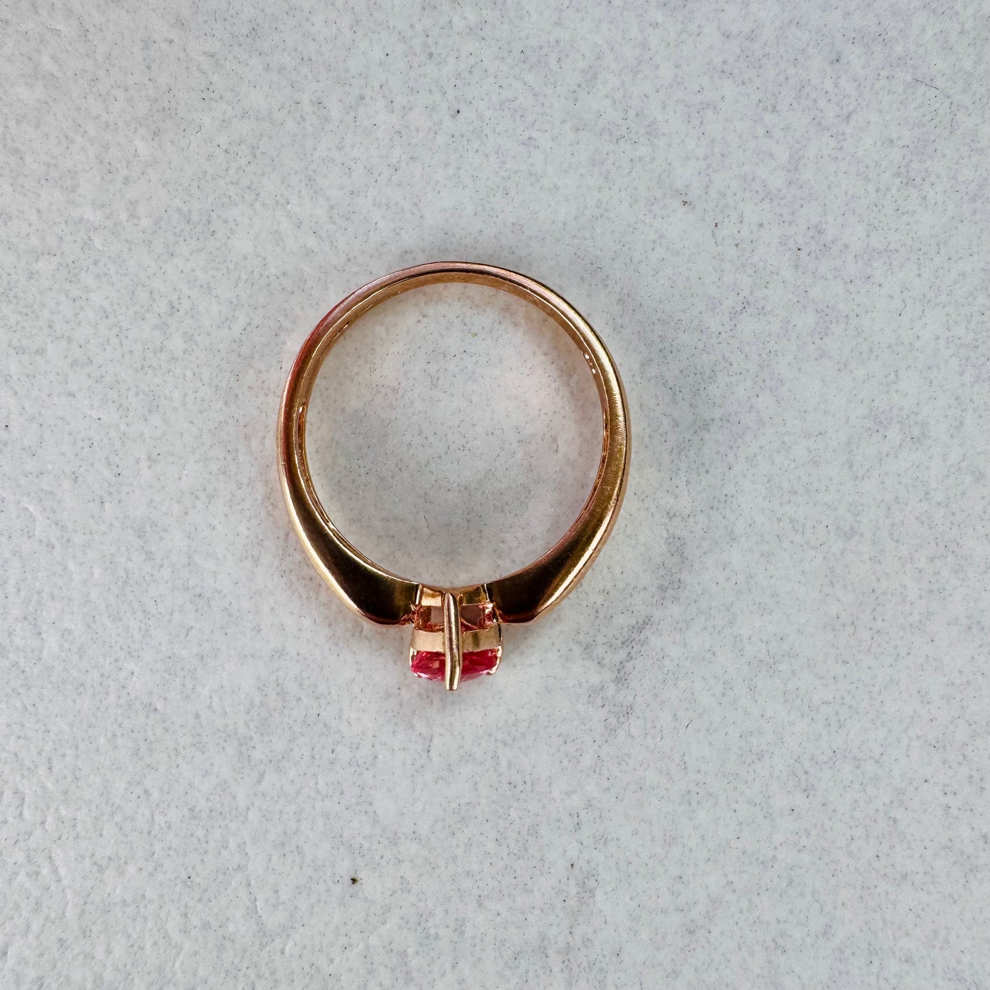 Petite Pink Sapphire Ring | Rose Gold | Size N