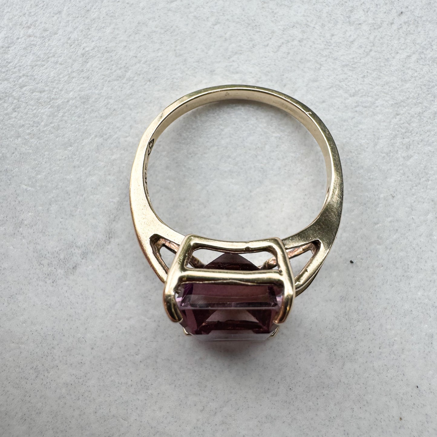 Statement Ametrine Cocktail Ring | Yellow Gold | Size R