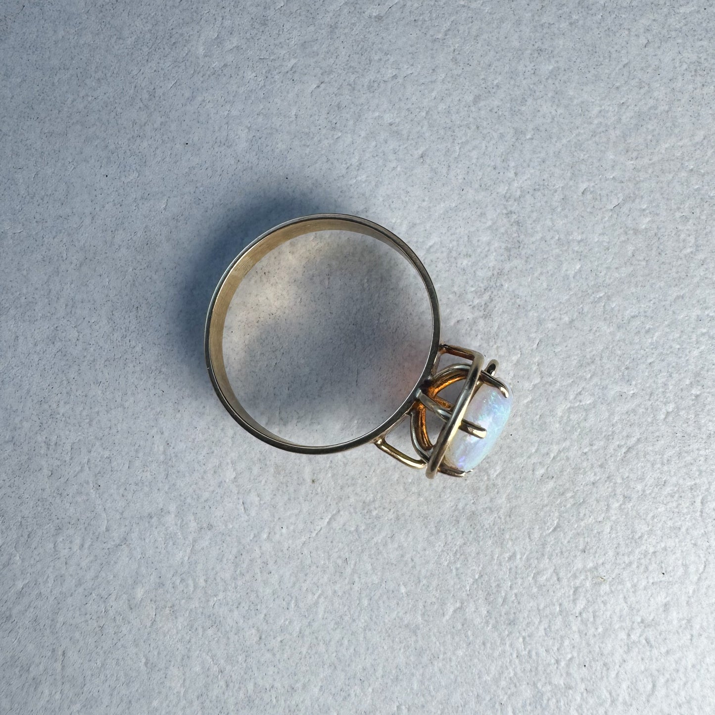 Australian Solid Crystal Opal | Yellow Gold | Size N