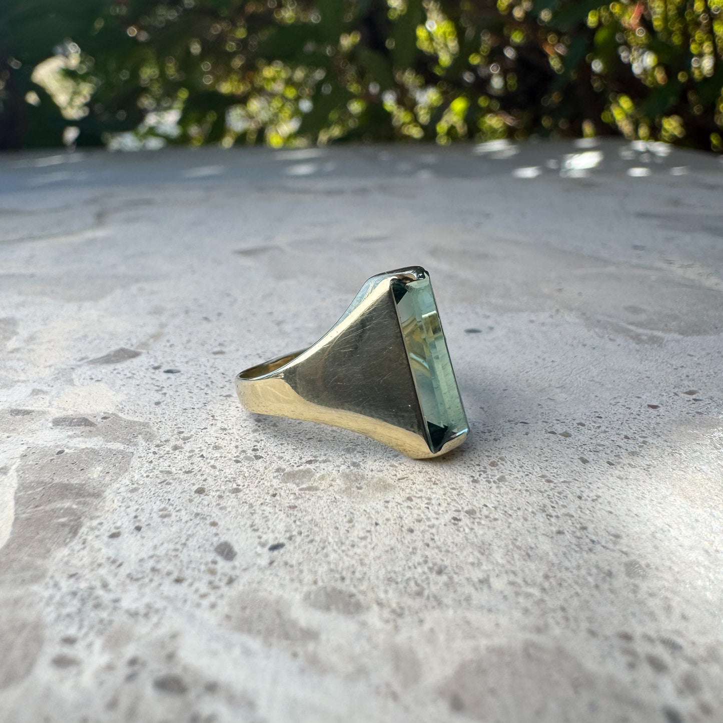 Modernist Tourmaline Ring | Yellow Gold | Size L