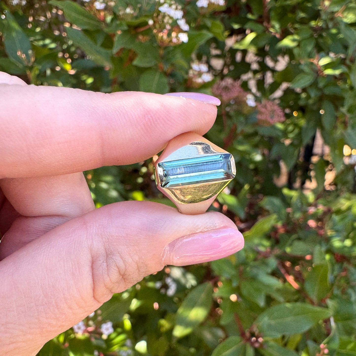Modernist Tourmaline Ring | Yellow Gold | Size L