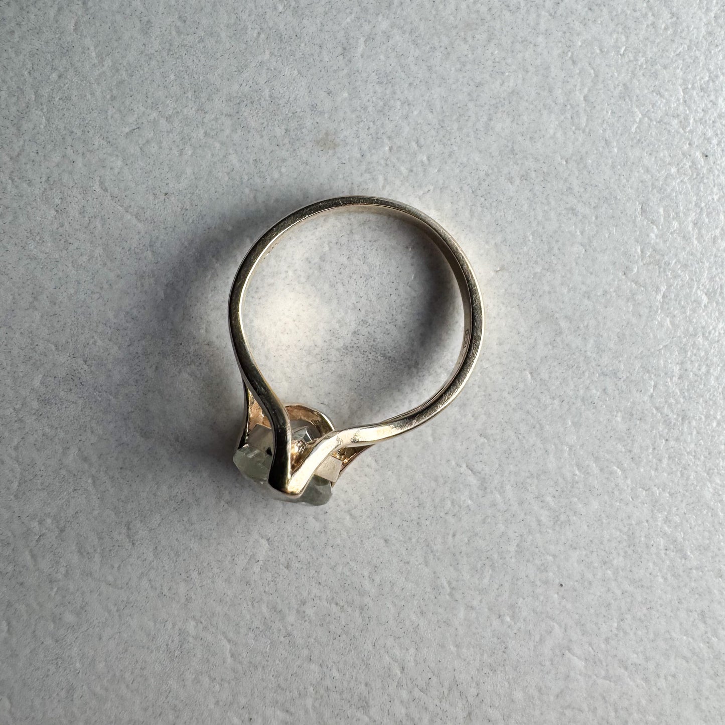 Pear-shaped Aquamarine Ring | Yellow Gold | Size L