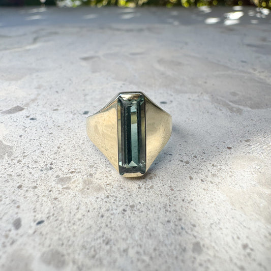 Modernist Tourmaline Ring | Yellow Gold | Size L