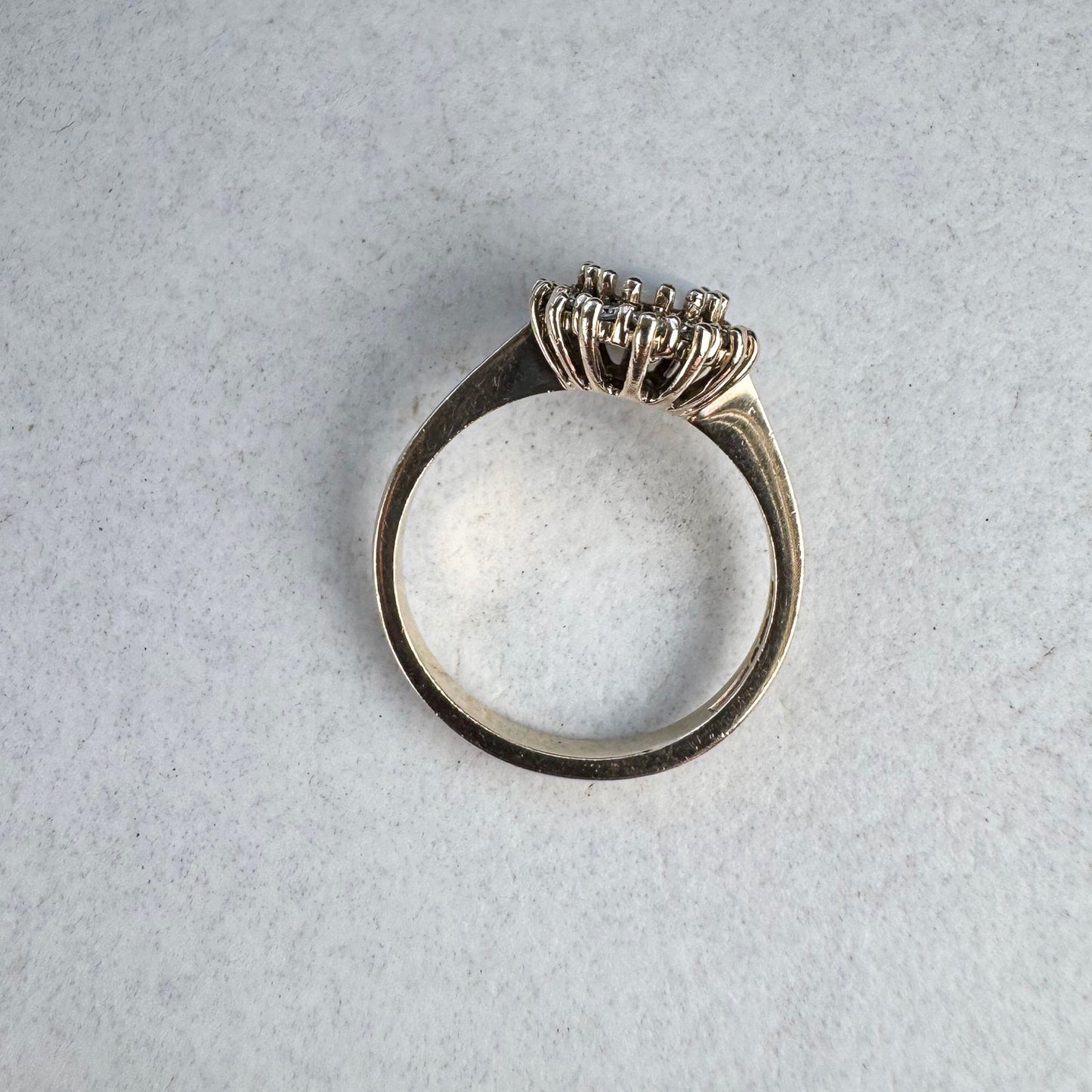 Opal & Diamond Halo | Yellow Gold | Size K